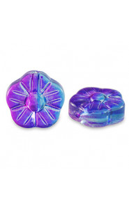 Glass bead 12mm Flower - Purple